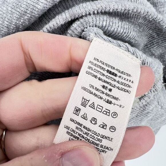 We The Free Women's Palisades Off Shoulder Dolman Sleeve Top Blouse Gray Size PS - Picture 8 of 10